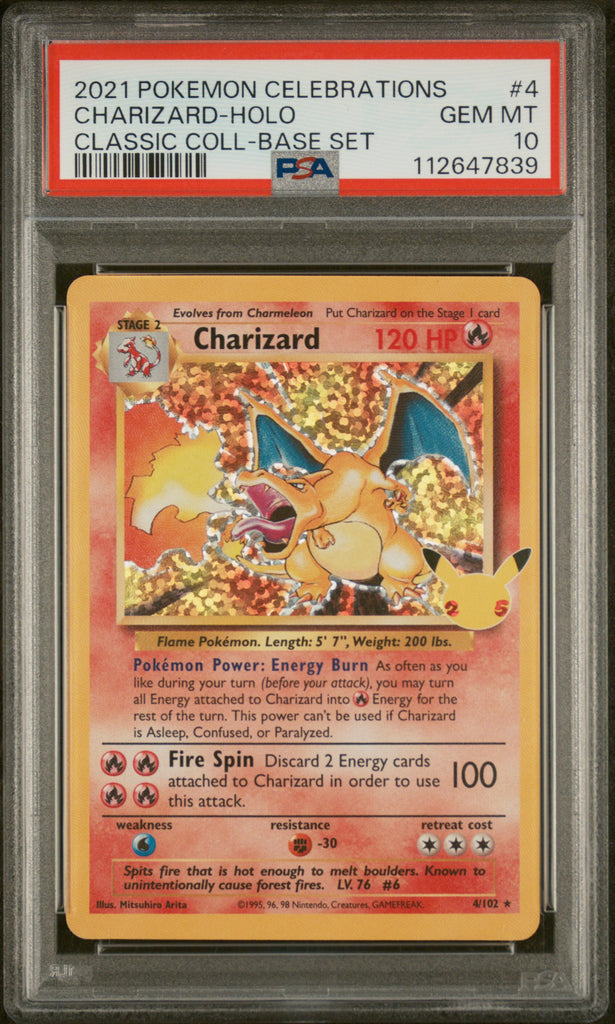 Charizard 2021 4 PSA 10 - Englisch