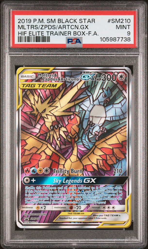 Moltres & Zapdos & Articuno GX 2019 210 PSA 9 - Englisch