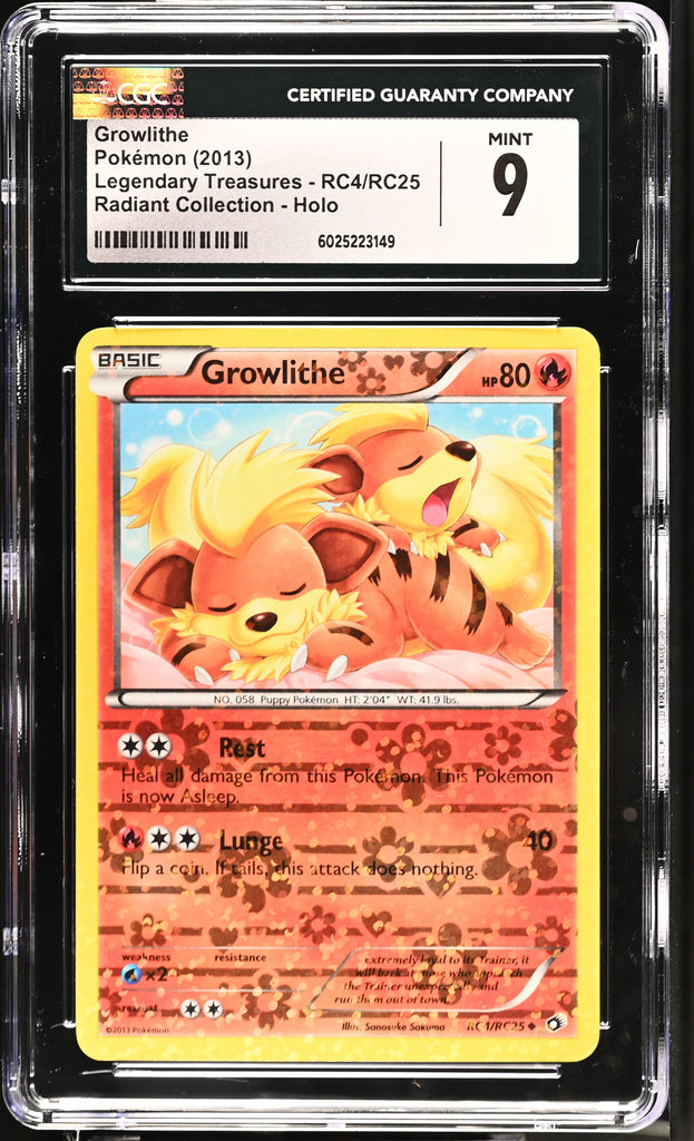 Growlithe 2013 RC4 CGC 9 - Englisch