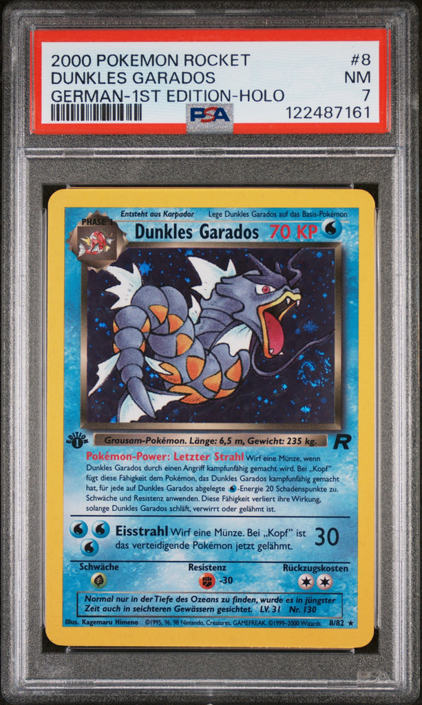 Dunkles Garados 2000 1st Edition PSA 7 - German