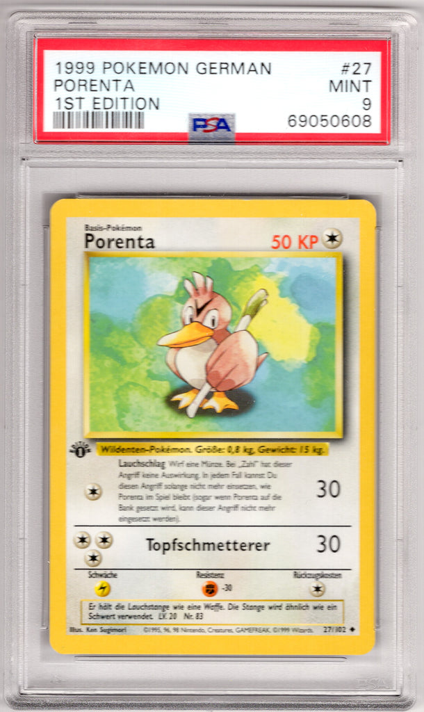 Porenta 1st Ed. 1999 #27 PSA 9 - German