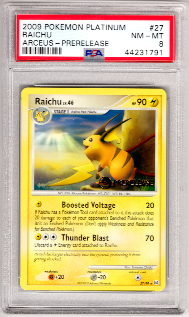 Raichu 2009 #27 PSA 8 - Englisch