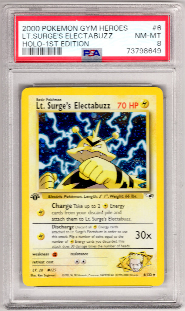 LT. Surge's Electabuzz 2000 #6 PSA 8 - Englisch