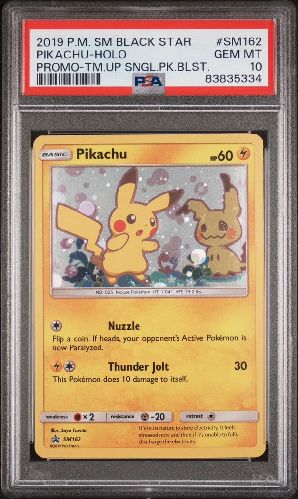 Pikachu 2019 #SM162 PSA 10