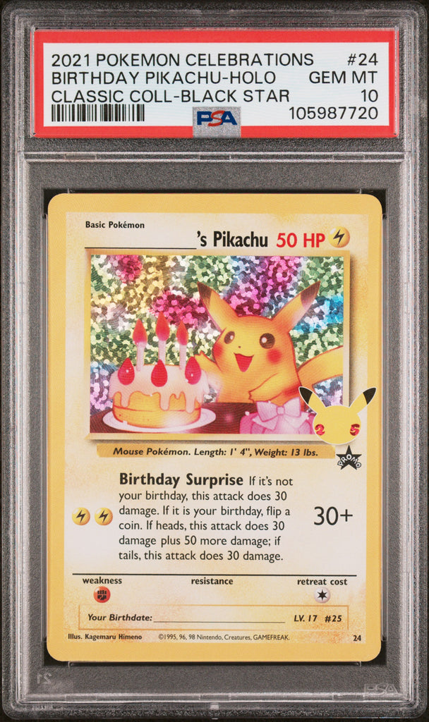 Birthday Pikachu 2021 24 Englisch PSA 10