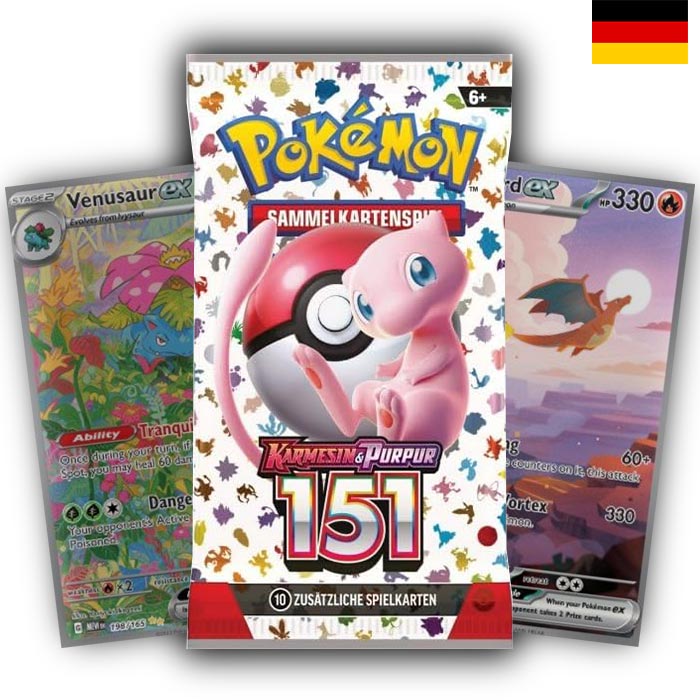 Crimson & Purple - Pokmon 151 Booster Pack - German | Pokmon TCG 2Sleeve Crimson & Purple - Pokmon 151 Booster Pack - German | Pokmon TCG 2Sleeve