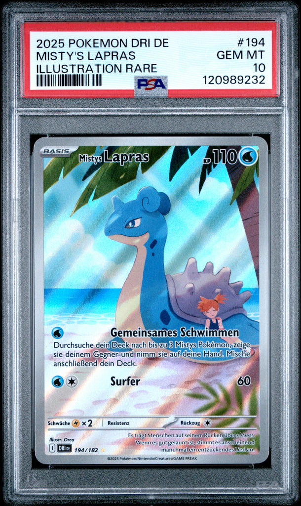 Misty's Lapras 2025 194 German PSA 10 (POP 6)