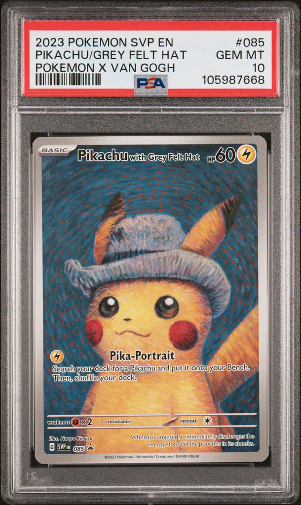 Pikachu Grey Felt Hat 2023 85 Englisch PSA 10
