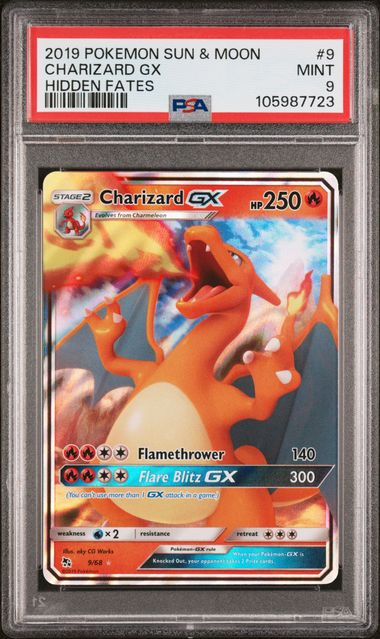 Charizard GX 2019 9 PSA 9 - Englisch