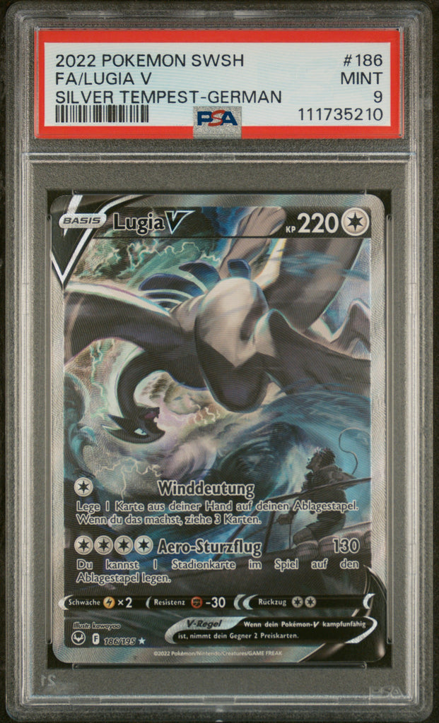 Lugia V 2022 186 German PSA 9