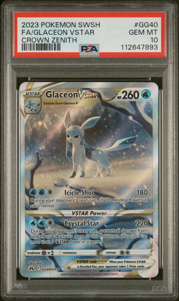 Glaceon VSTAR 2023 GG40 Englisch PSA 10