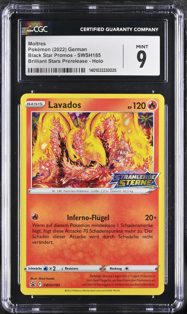 Moltres 2022 SWSH185 CGC 9
