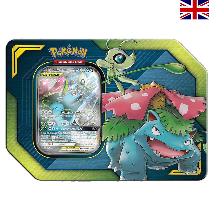 Celebi & Venusaur GX Tag Team Tin - Englisch