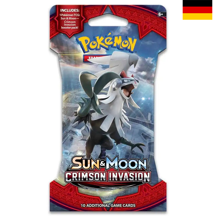 Sun & Moon Crimson Invasion Sleeved Booster - Deutsch