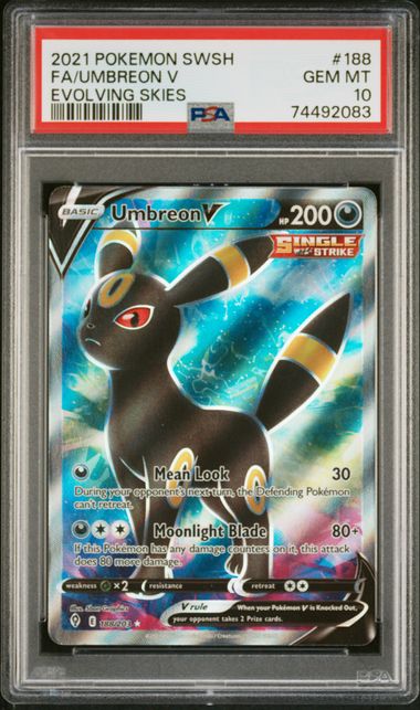 Umbreon V 2021 188 PSA 10 - Englisch