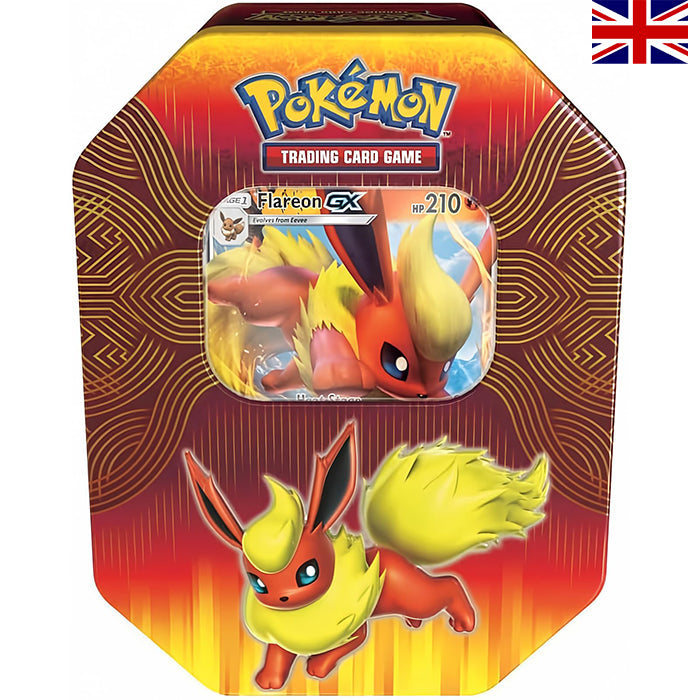Elemental Power Tins: Flareon GX Tin-Box - Englisch