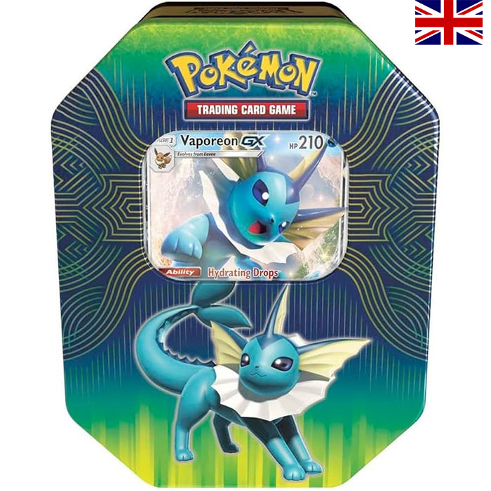Elemental Power Tins: Vaporeon GX Tin-Box - Englisch