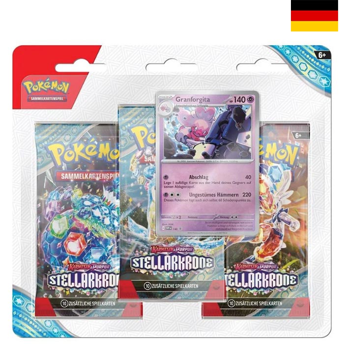 Crimson & Purple - Stellar Crown 3-Pack Blister - German | Pokmon TCG 2Sleeve Crimson & Purple - Stellar Crown 3-Pack Blister - German | Pokmon TCG 2Sleeve