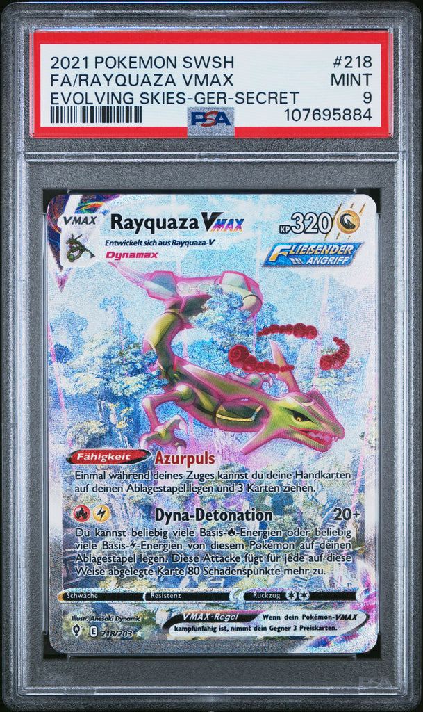 Rayquaza VMAX 2021 #218 German PSA 9