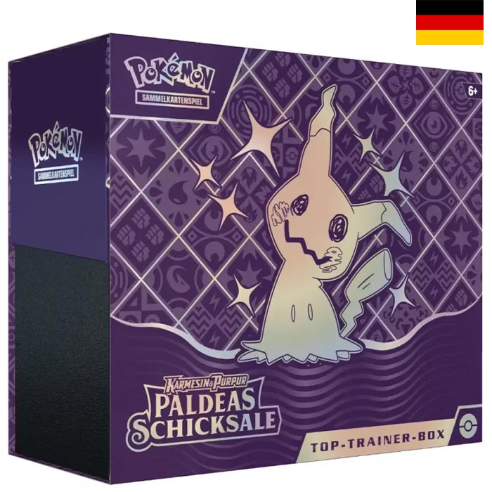 Karmesin & Purpur - Paldeas Schicksale Top Trainer Box - Deutsch