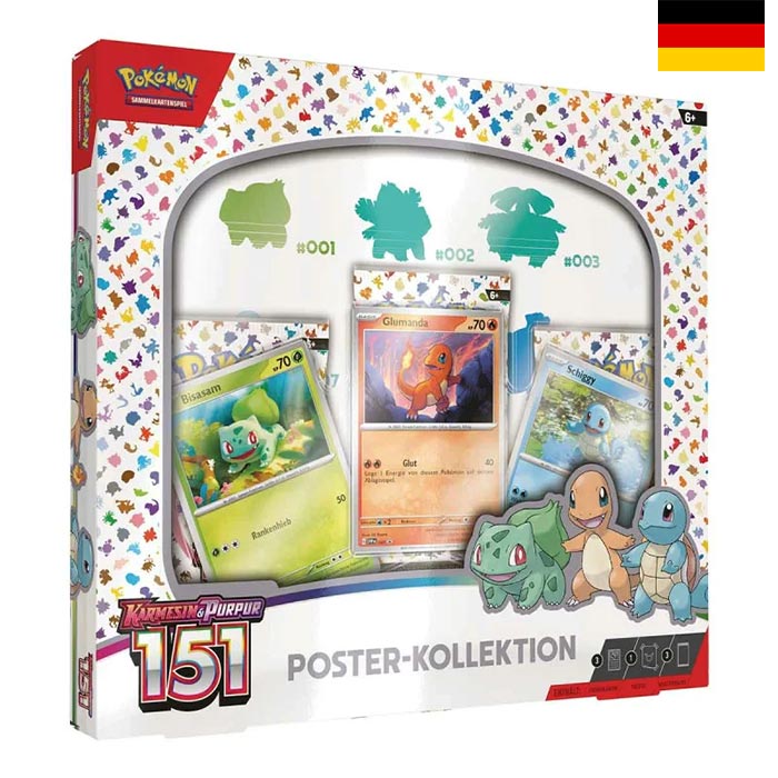Crimson &amp; Purple - Pokémon 151 Poster Box - German