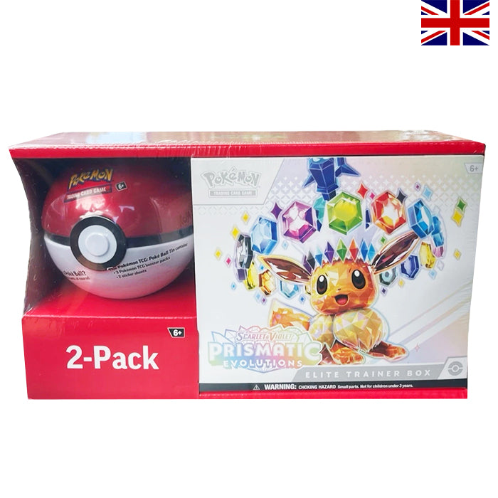 Scarlet & Violet - Prismatic Evolution Elite Trainer Box Pokeball Sam's Club Bundle - Englisch