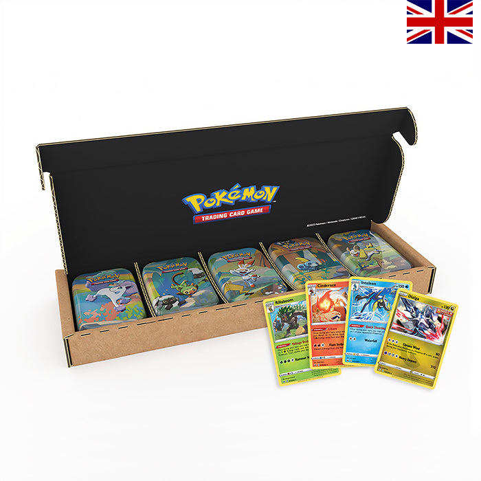 SV General Galar Pals Mini Tins 5-Pack Bundle + 4 Promos - Englisch