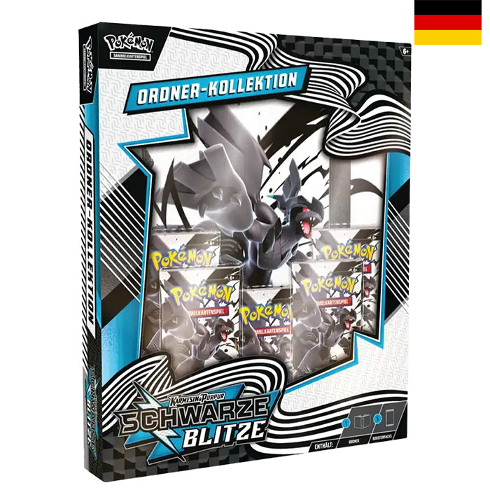 Schwarze Blitze Binder Kollektion
