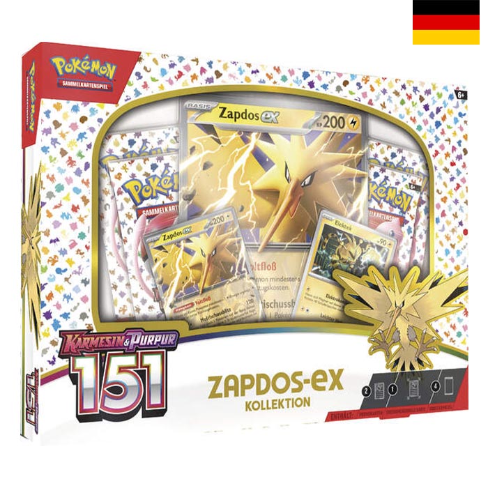 Karmesin & Purpur - Pokémon 151 Zapdos Ex-Box - Deutsch