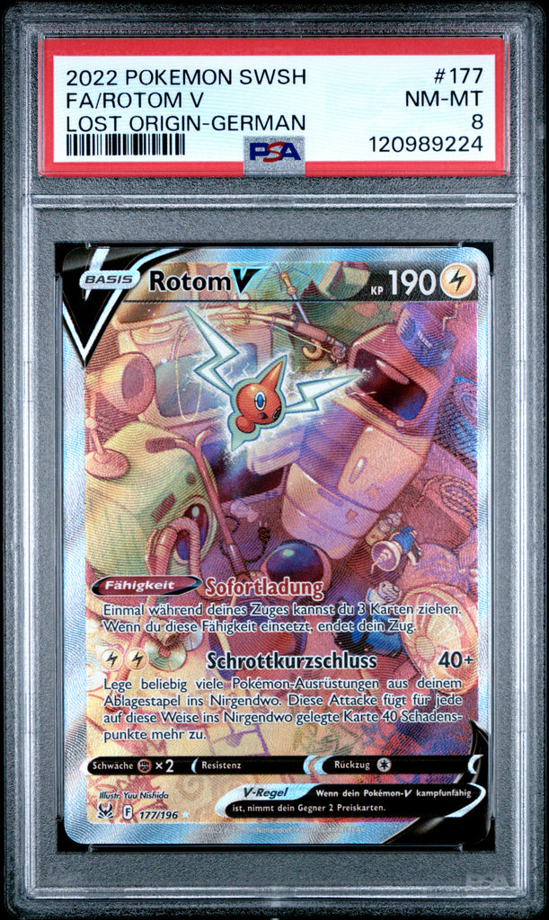 Rotom V 2022 177 German PSA 8