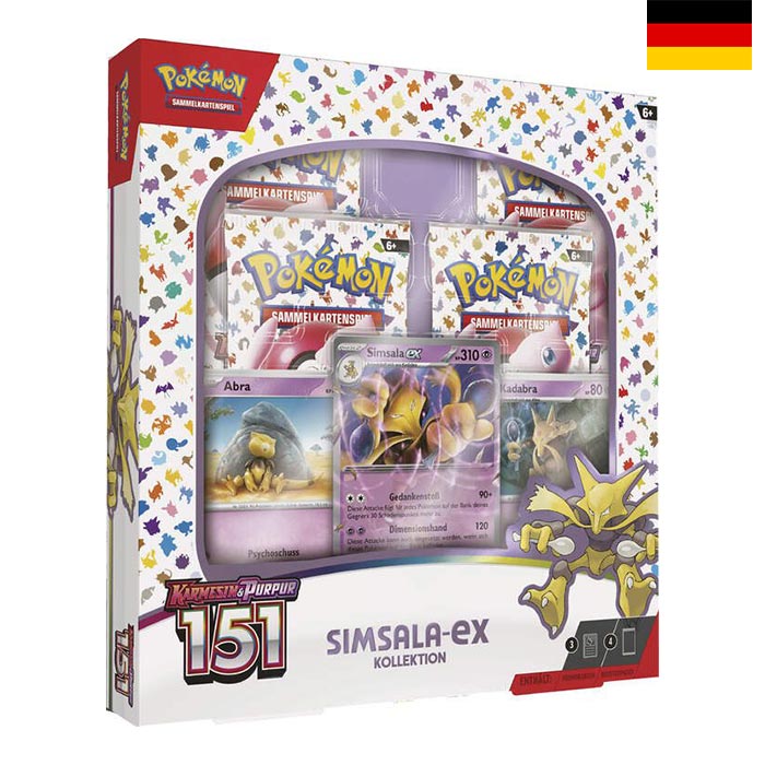 Crimson &amp; Purple - Pokémon 151 Alakazam Ex-Box - German