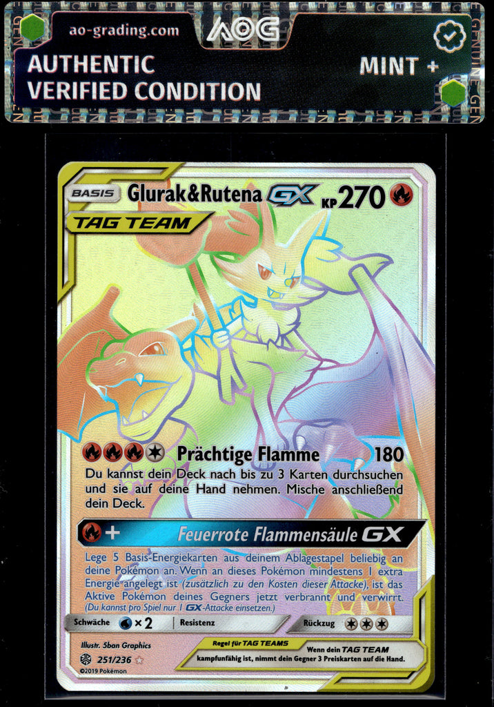 Glurak & Rutena GX (CEC 251) - German - AOG MINT+