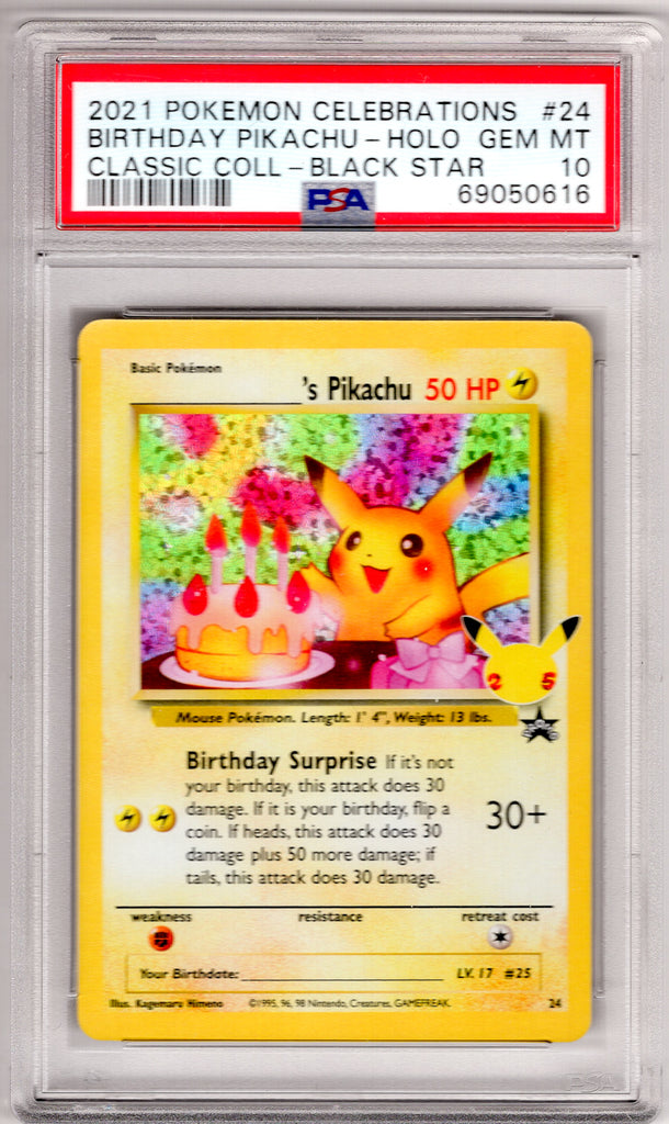 Birthday Pikachu 2021 #24 PSA 10