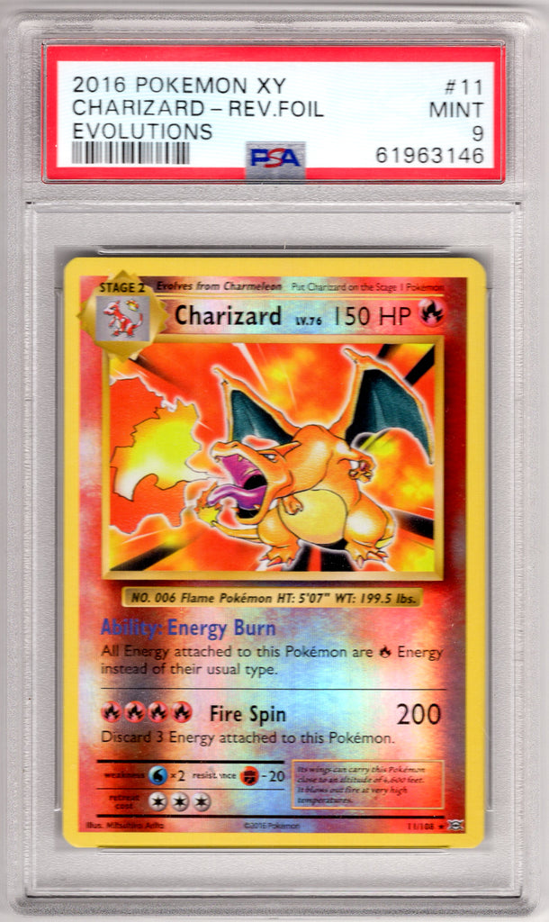 Charizard 2016 Rev. Foil #11 PSA 9