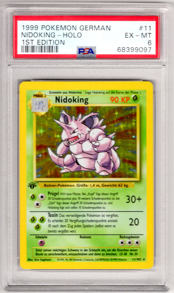 Nidoking 1st Edition 1999 #11 PSA 6