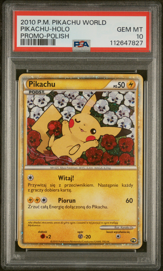 Pikachu 2010 Pikachu World Polish PSA 10