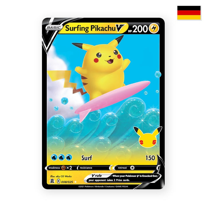 Surfendes Pikachu V (CEL 008) - Deutsch