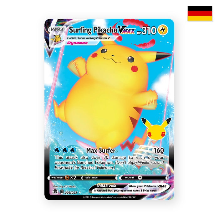 Surfendes Pikachu VMAX (CEL 009) - Deutsch
