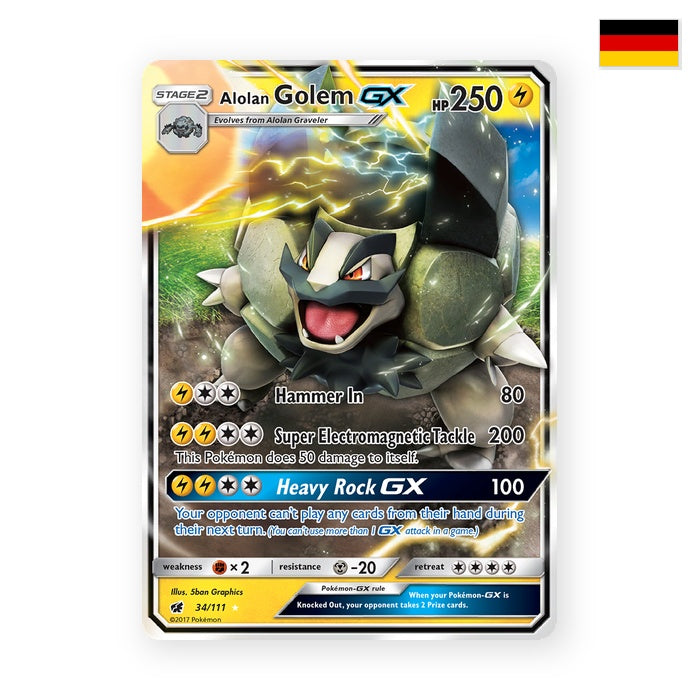 Alolan Golem GX (CIN 34) - Deutsch