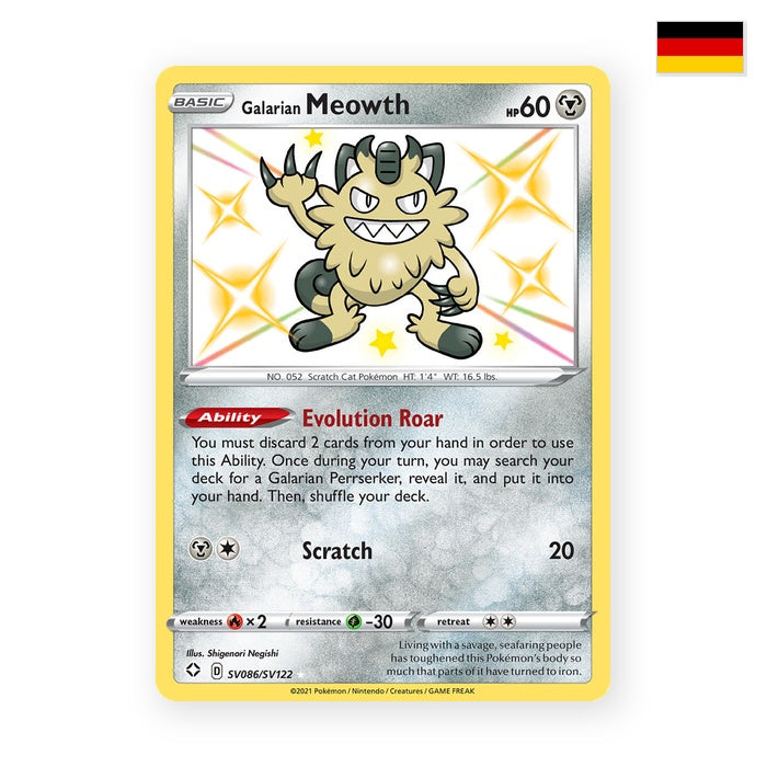 Galarian Meowth (SHF SV86) - Deutsch