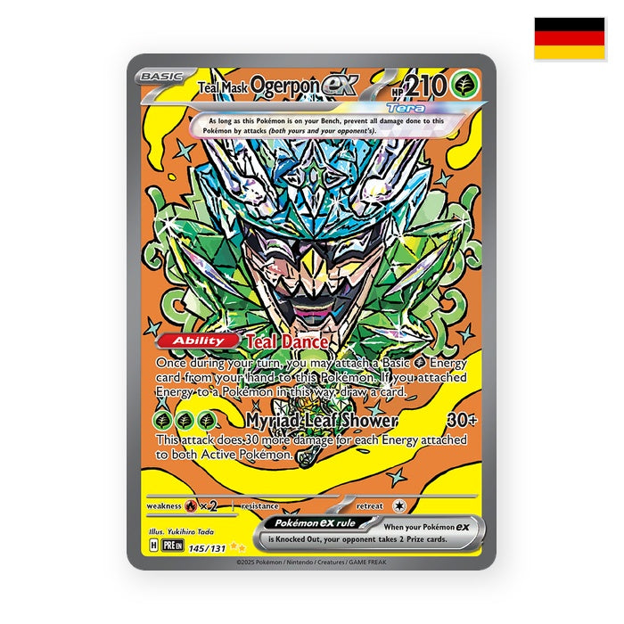Türkisgrüne Maske Ogerpon ex (PRE 145) - Deutsch