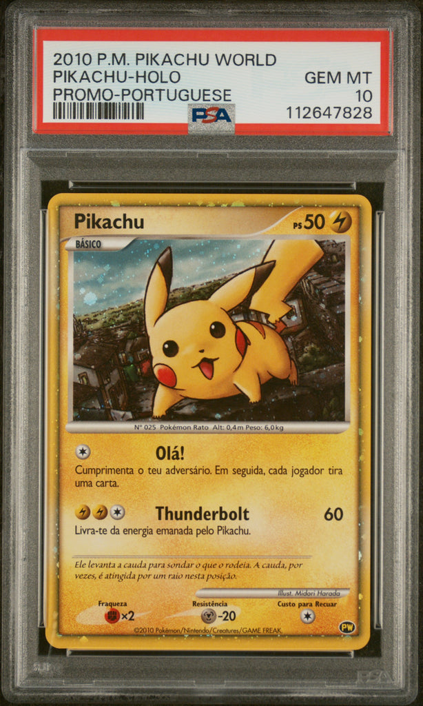 Pikachu 2010 Pikachu World Portuguese PSA 10