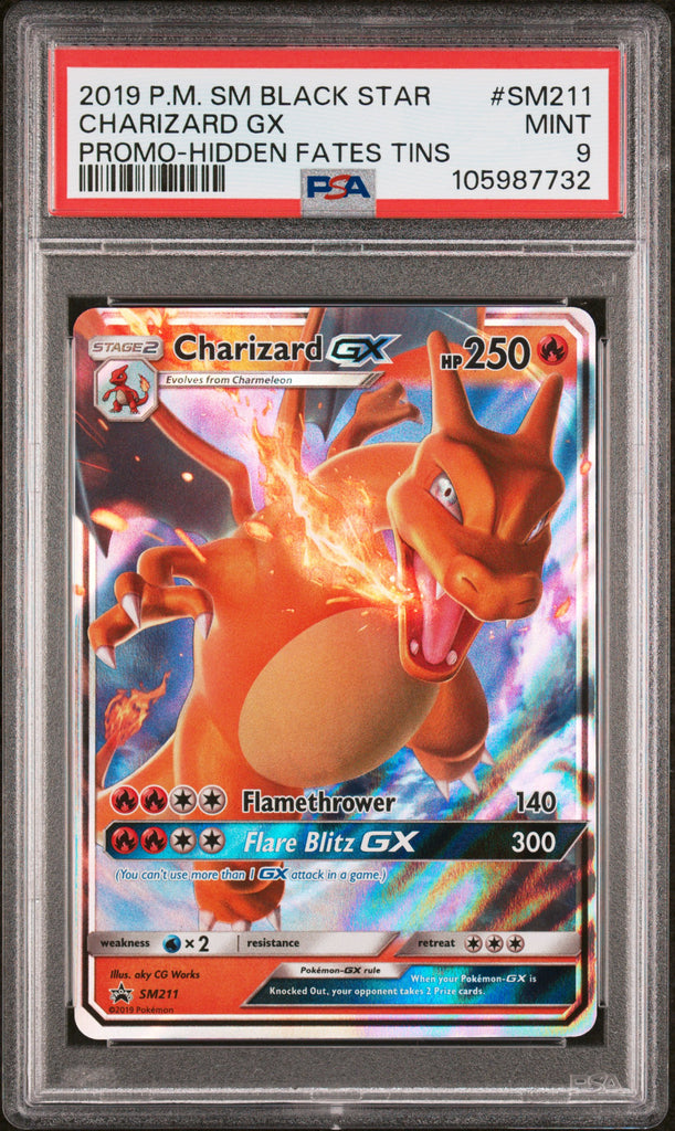 Charizard GX 2019 211 PSA 9 - Englisch