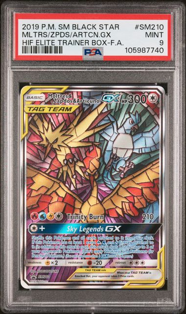 Moltres & Zapdos & Articuno GX 2019 210 PSA 9 - Englisch
