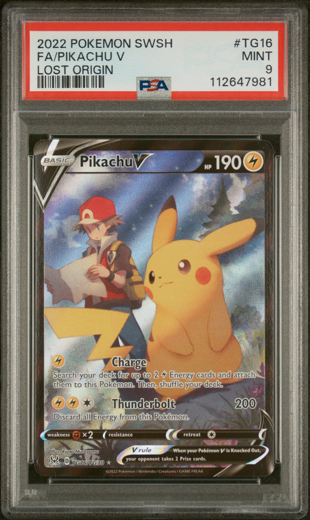 Pikachu V 2022 16 PSA 9 - Englisch