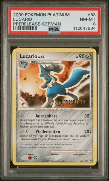 Lucario 2009 053 PSA 8 (POP 1) - Deutsch