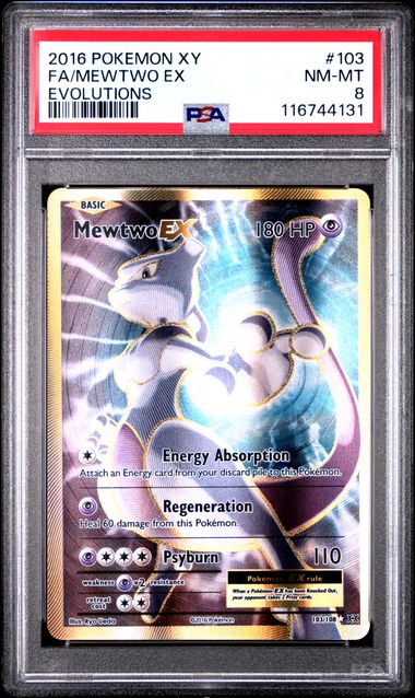 Mewtwo EX 2016 103 PSA 8 - Englisch