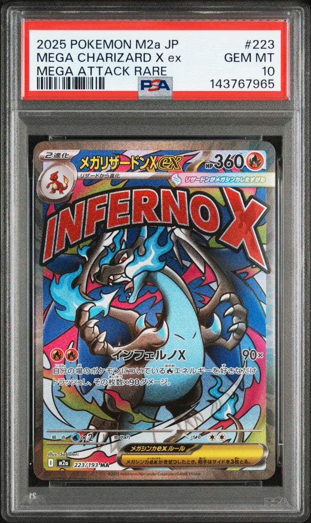 Mega Charizard X EX 2025 223 PSA 10 - Japanisch