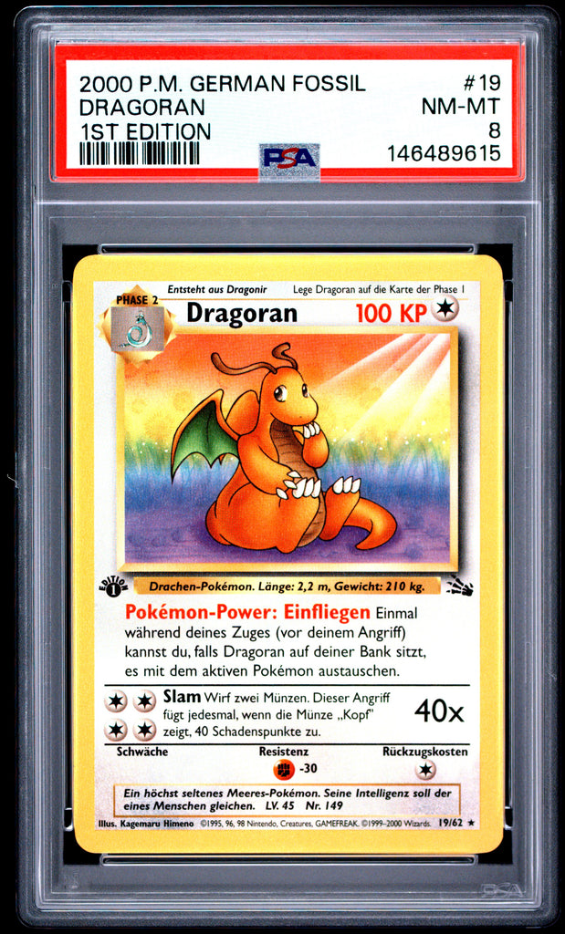 Dragoran 1st Edition 2000 19 PSA 8 - Deutsch