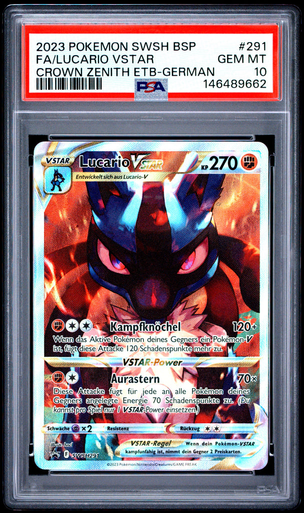 Lucario VSTAR 2023 291 PSA 10 - Deutsch